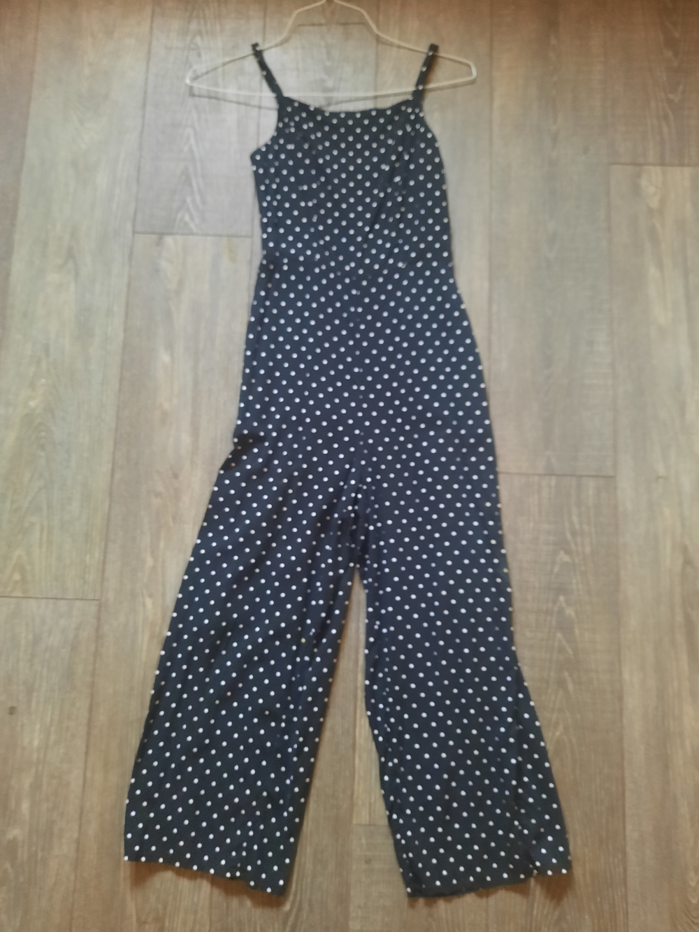 Old Navy Black Polka Dot Wide-Leg Jumpsuit ~ XS